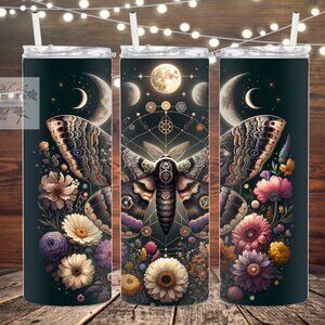 Celestial Moth Metal Insulated Tumbler